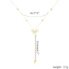 Women's Geometric Y Shaped Brass Chain Necklace With Real Gold Plating And Long Tassel Pendant Electroplated Fashion Jewelry