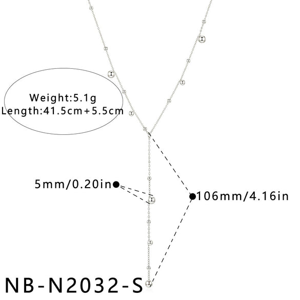 Women's Geometric Yshaped Stainless Steel Necklace With 18K Gold Plating Simple Elegant Fashion Jewelry