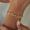 Women's Geometric Zircon Bracelet In Plated Stainless Steel Sparkling Colorfast Jewelry Wholesale