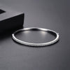Women's Geometric Zircon Bracelet Minimalist Single Row Copper Fashion Jewelry With Elegant Style