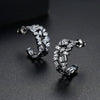 Women's Geometric Zircon Crystal Earrings With Irregular Design And Electroplated Copper Finish Fashion Ear Jewelry