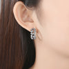 Women's Geometric Zircon Crystal Earrings With Irregular Design And Electroplated Copper Finish Fashion Ear Jewelry