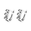 Women's Geometric Zircon Earrings In Electroplated Copper With A Simple Fashion Design And Elegant Contemporary Style