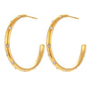 Women's Geometric Zircon Inlaid Stainless Steel Statement Earrings With Electroplated Finish