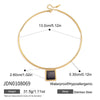 Women's Geometric Zircon Pendant Stainless Steel Choker Necklace With Plated Finish Statement Neck Ring Accessory