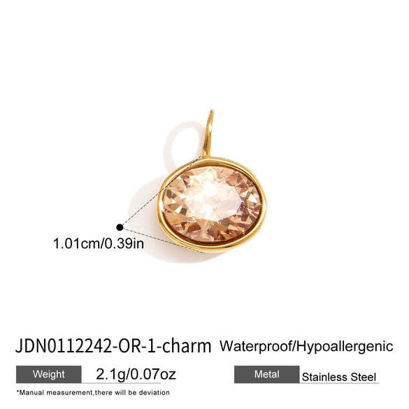 Women's Geometric Zircon Pendant Stainless Steel Choker Necklace With Plated Finish