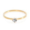 Women's Geometric Zircon Ring In Titanium Steel Three Tone Minimalist Fashion Band