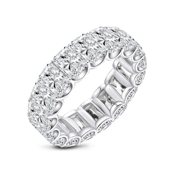 Women's Geometric Zircon Ring 925 Sterling Silver Electroplated Light Luxury Style