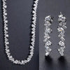 Women's Geometric Zirconia Pendant Necklace With Handmade Chain And Mixed Gemstone Setting