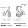Women's Geometric Zirconia Stainless Steel Stud Earrings With Elegant Plated Finish