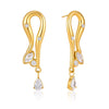 Women's Geometric Zirconia Stud Earrings In Stainless Steel With Vacuum Pvd Gold Plating