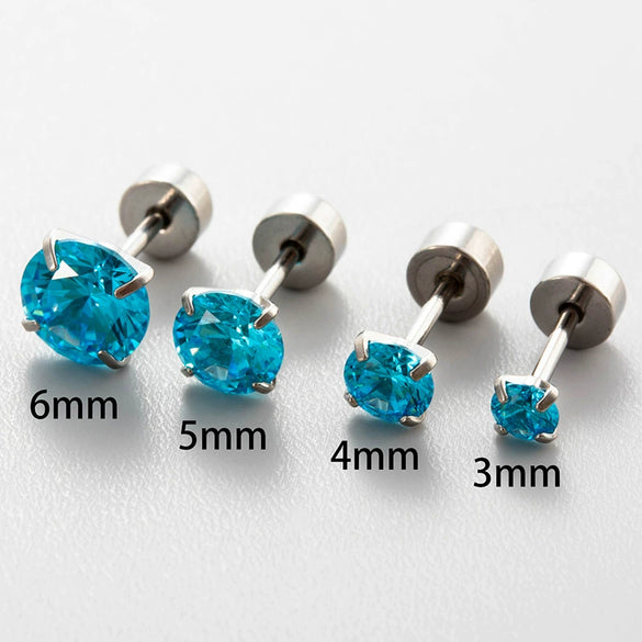Women's Geometric Zirconia Titanium Steel Earring