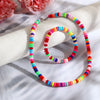 Women's Glass Glaze Organic Glass Ball Chain Geometric Multilayer Beads Necklace With Polishing
