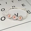 Women's Glass Glazed Dried Flower Woven Bracelet
