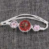 Women's Glass Glazed Dried Flower Woven Bracelet