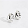 Women's Glossy Electroplated Metal Water Drop Ear Clips Simple Geometric Non Pierced Earrings