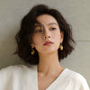 Women's Gold Plated Brass Teardrop Ear Cuff Earrings With Minimalist Design And Unique Statement Fashion Style