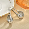 Women's Gold Plated Brass Teardrop Ear Cuff Earrings With Minimalist Design And Unique Statement Fashion Style
