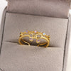 Women's Gold Plated Copper Cute Fairy Flash Diamond Butterfly Flower Rings With Electroplating
