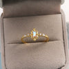 Women's Gold Plated Copper Cute Fairy Flash Diamond Butterfly Flower Rings With Electroplating