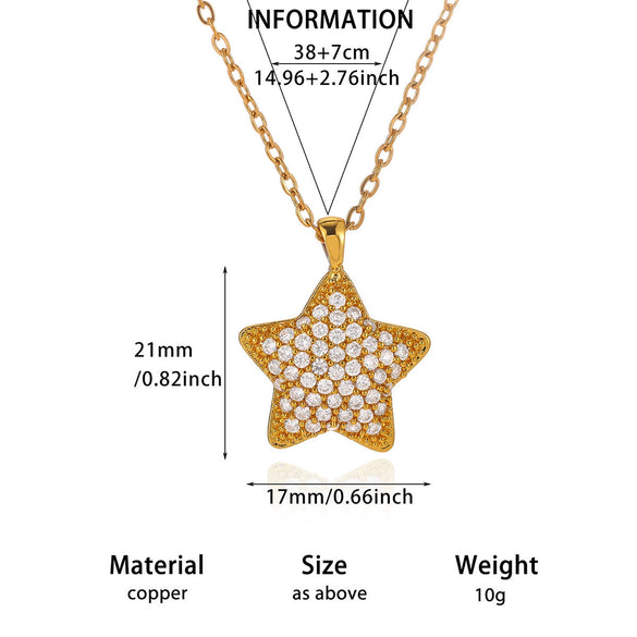 Women's Gold Plated Copper Zircon Flower And Butterfly Necklace With Leaf And Heart Details Light Luxury Oshaped Chain Jewelry