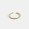 Women's Gold Plated Open Ring Adjustable Beads Geometric Style Electroplated