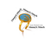 Women's Gold Plated Open Ring With Diamond Heart Butterfly Flower Crystal And Layered Tassel Design