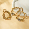 Women's Gold Plated Stainless Steel Bracelet With Geometric Love Pig Nose Design Light Luxury Fashion Jewelry