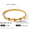 Women's Gold Plated Stainless Steel Bracelet With Zircon Inlay Simple Fashion Jewelry Design