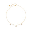 Women’s Gold Plated Stainless Steel Cherry Zircon Geometric Pendant Necklace With Lobster Clasp And Regular Chain