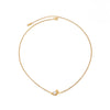 Women’s Gold Plated Stainless Steel Geometric Pendant Necklace With Delicate Clavicle Chain And Lobster Clasp
