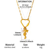 Women's Gold Plated Stainless Steel Necklace With Enamel Scallop Turtle And Fish Pendants Twisted Chain Animal Jewelry