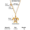Women's Gold Plated Stainless Steel Necklace With Enamel Scallop Turtle And Fish Pendants Twisted Chain Animal Jewelry