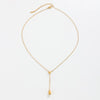 Women's Gold Plated Stainless Steel Teardrop Pendant Necklace With Delicate Chain And Lobster Clasp