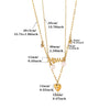 Women's Gold Plated Titanium Steel Double Layer Pendant Necklace With Faux Pearl Moon Sun Heart And Zircon Geometric Charms