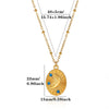Women's Gold Plated Titanium Steel Star And Moon Relief Round Pendant Necklace With Retro Fashion Styling