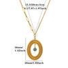 Women's Gold Plated Titanium Steel Star And Moon Relief Round Pendant Necklace With Retro Fashion Styling