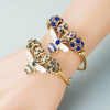 Women's Gold Tone Alloy Bracelet With Adjustable Chain And Sparkling Ball Detail Electroplated Fashion Jewelry