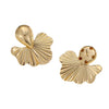 Women's Gold Tone Alloy Wave Earrings With Electroplated Finish Minimalist Fashion Jewelry Elegant Niche Design