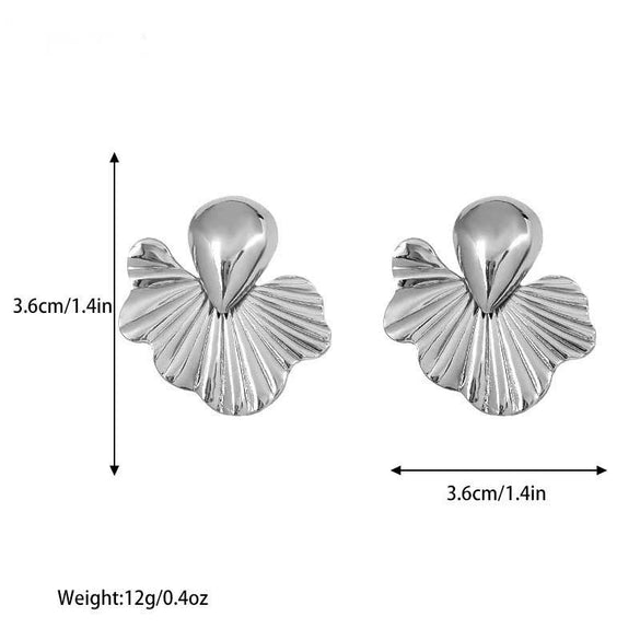 Women's Gold Tone Alloy Wave Earrings With Electroplated Finish Minimalist Fashion Jewelry Elegant Niche Design