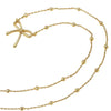 Women's Gold Tone Bowknot Seed Bead Necklace Copper Electroplated Clavicle Chain In Simple Light Luxury Style