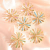 Women's Gold Tone Electroplated Geometric Flower Stud Earrings With Stainless Steel Ear Posts Fashion Jewelry