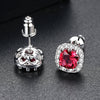 Women's Gold Tone Geometric Zircon Crystal Earrings Electroplated Copper Fashion Jewelry For Wholesale