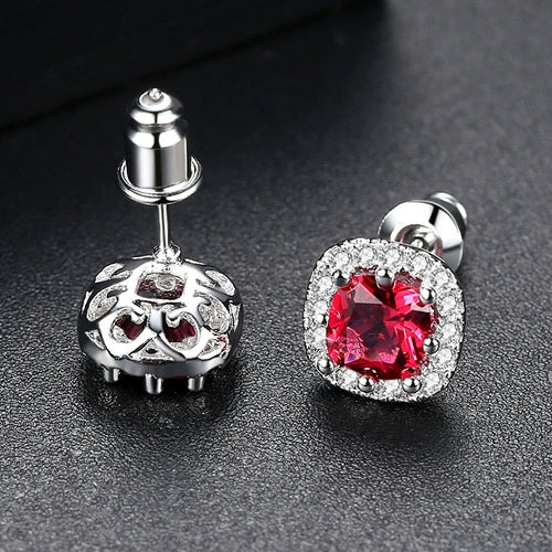 Women's Gold Tone Geometric Zircon Crystal Earrings Electroplated Copper Fashion Jewelry For Wholesale