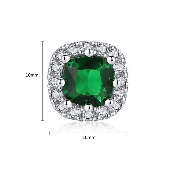 Women's Gold Tone Geometric Zircon Crystal Earrings Electroplated Copper Fashion Jewelry For Wholesale