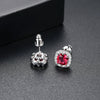 Women's Gold Tone Geometric Zircon Crystal Earrings Electroplated Copper Fashion Jewelry For Wholesale