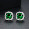 Women's Gold Tone Geometric Zircon Crystal Earrings Electroplated Copper Fashion Jewelry For Wholesale