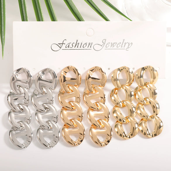 Women's Gold Tone Ginkgo Leaf Tassel Earrings Geometric Floral Statement Jewelry With Stainless Steel Posts And Electroplated Finish