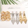 Women's Gold Tone Ginkgo Leaf Tassel Earrings Geometric Floral Statement Jewelry With Stainless Steel Posts And Electroplated Finish