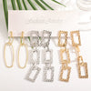 Women's Gold Tone Ginkgo Leaf Tassel Earrings Geometric Floral Statement Jewelry With Stainless Steel Posts And Electroplated Finish
